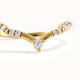 Dainty Gold Slim Curve Ring - BRENNMORE 