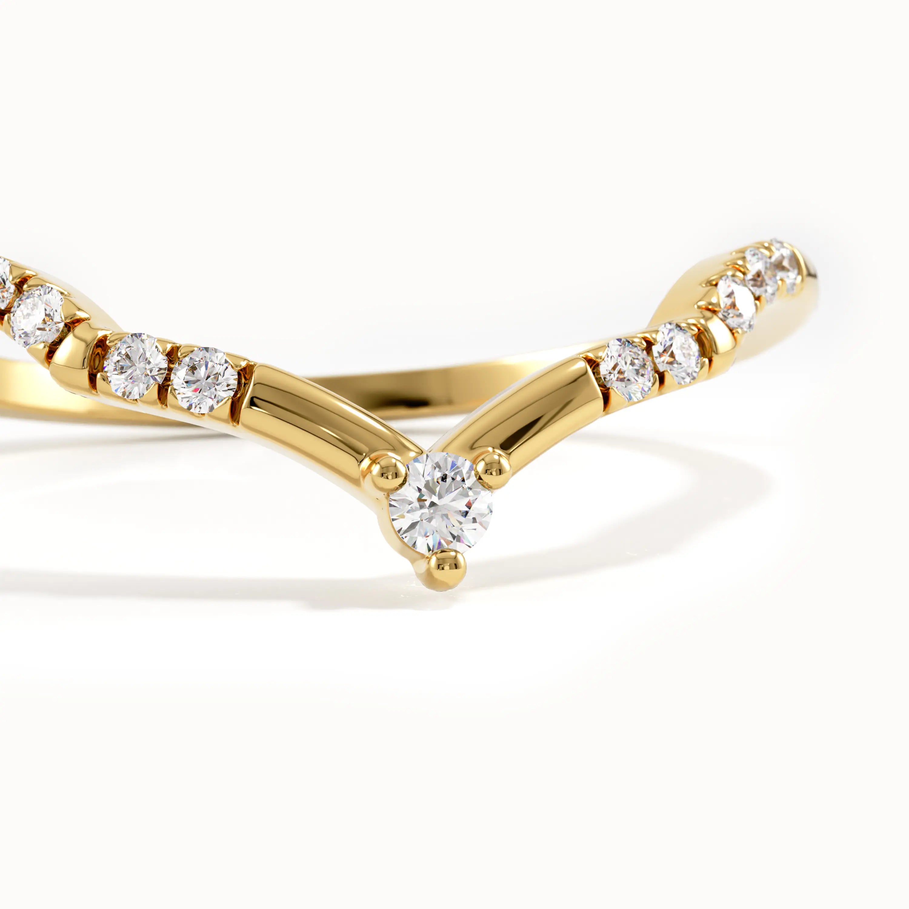 Dainty Gold Slim Curve Ring - BRENNMORE 