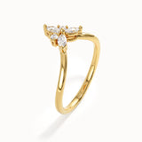 Marquise Lab Diamond Curve Ring - BRENNMORE