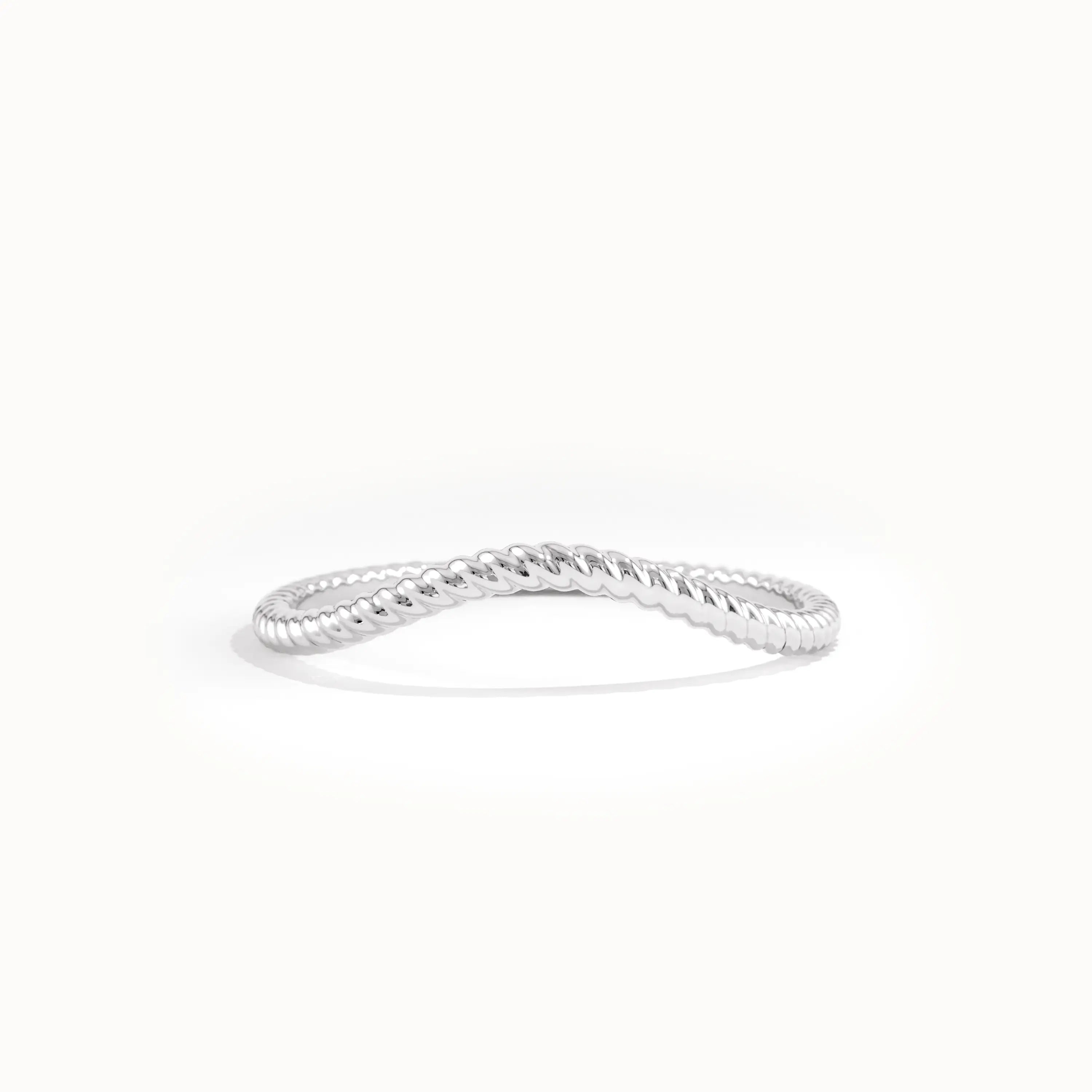 Twisted Band Slim Curve Ring - BRENNMORE