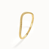 Twisted Band Slim Curve Ring