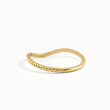 Twisted Band Slim Curve Ring