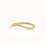 Twisted Band Slim Curve Ring