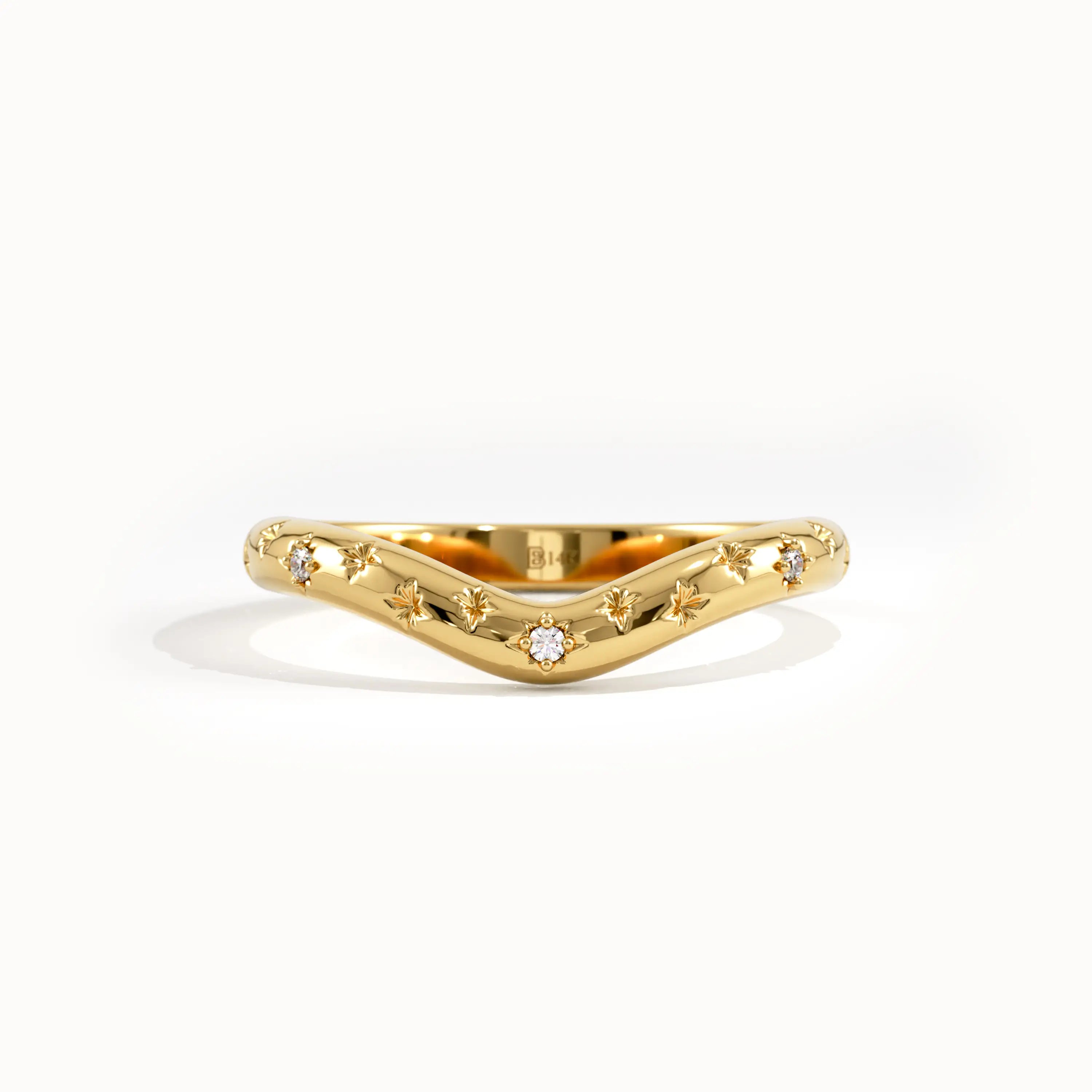 Pave Lab Diamond Celestial Curve Ring - BRENNMORE 