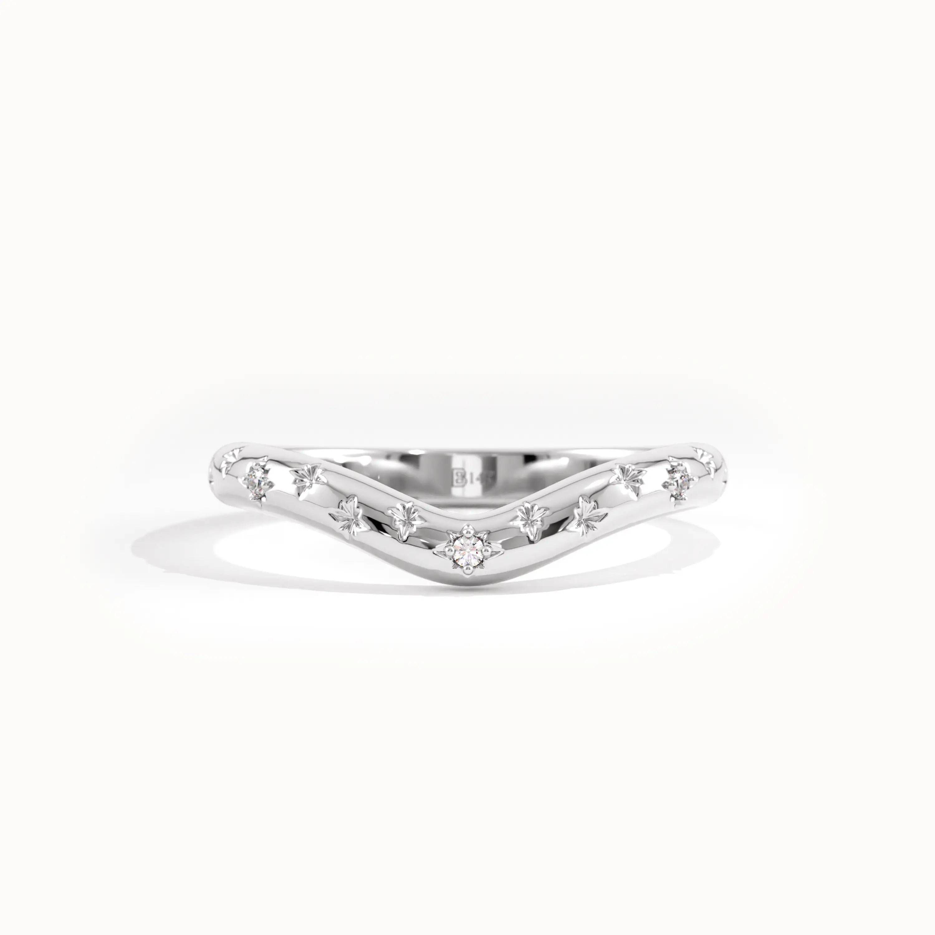 Pave Lab Diamond Celestial Curve Ring - BRENNMORE 
