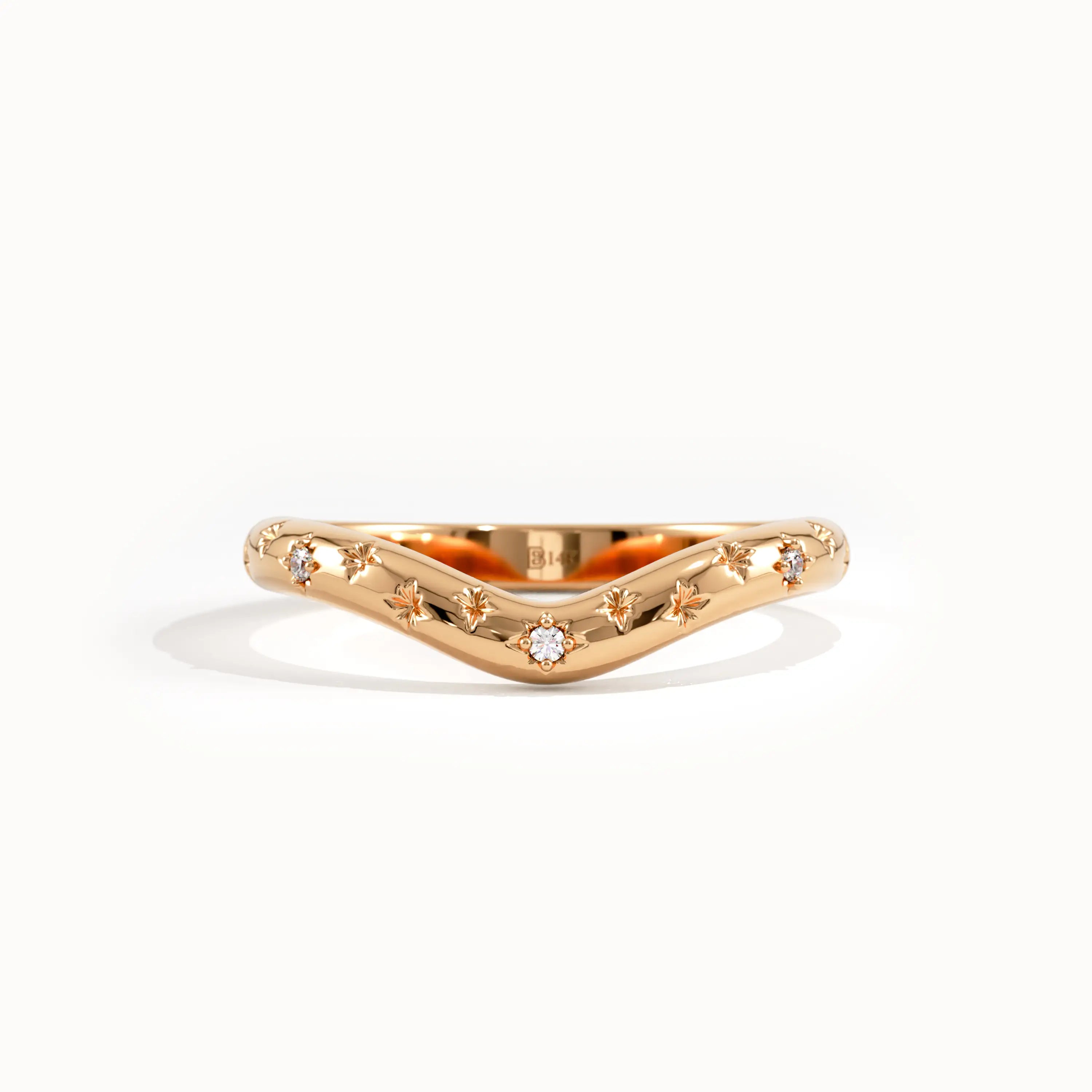 Pave Lab Diamond Celestial Curve Ring - BRENNMORE 