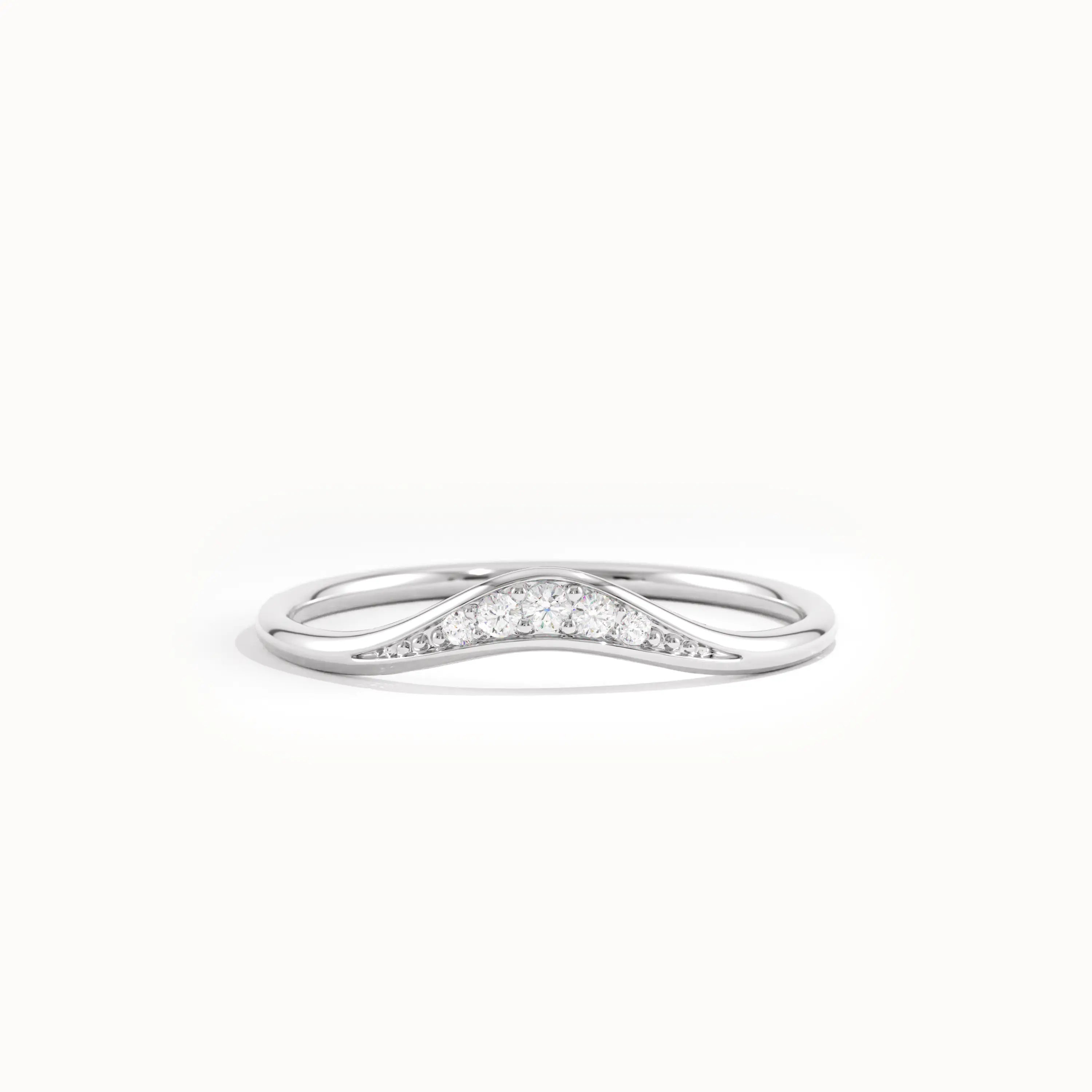 Slim Curved Wedding Band - BRENNMORE