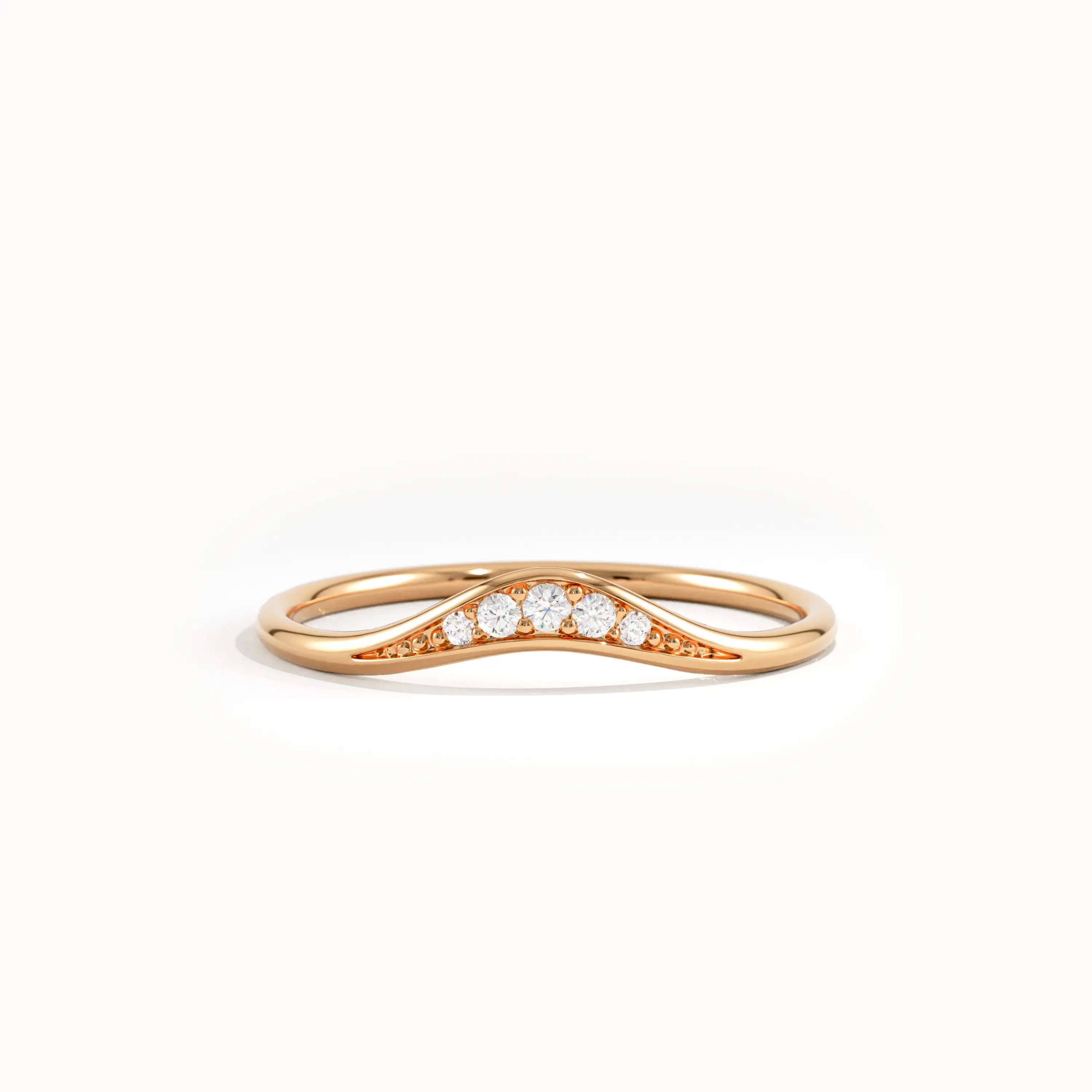 Slim Curved Wedding Band - BRENNMORE