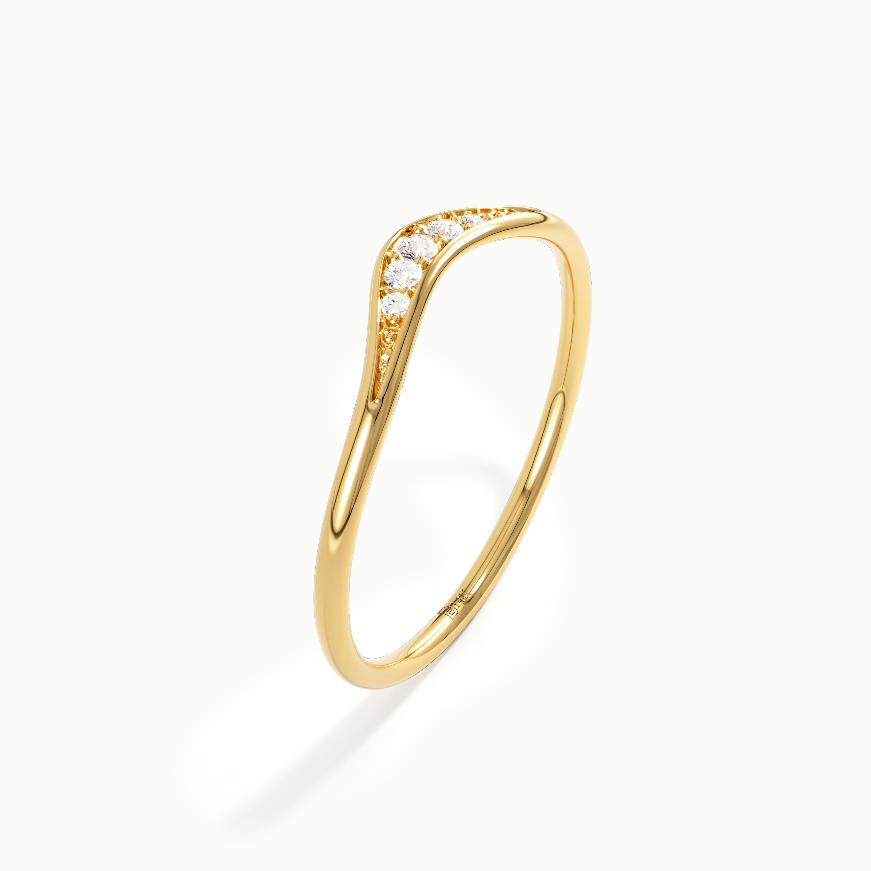 Slim Curved Wedding Band - BRENNMORE