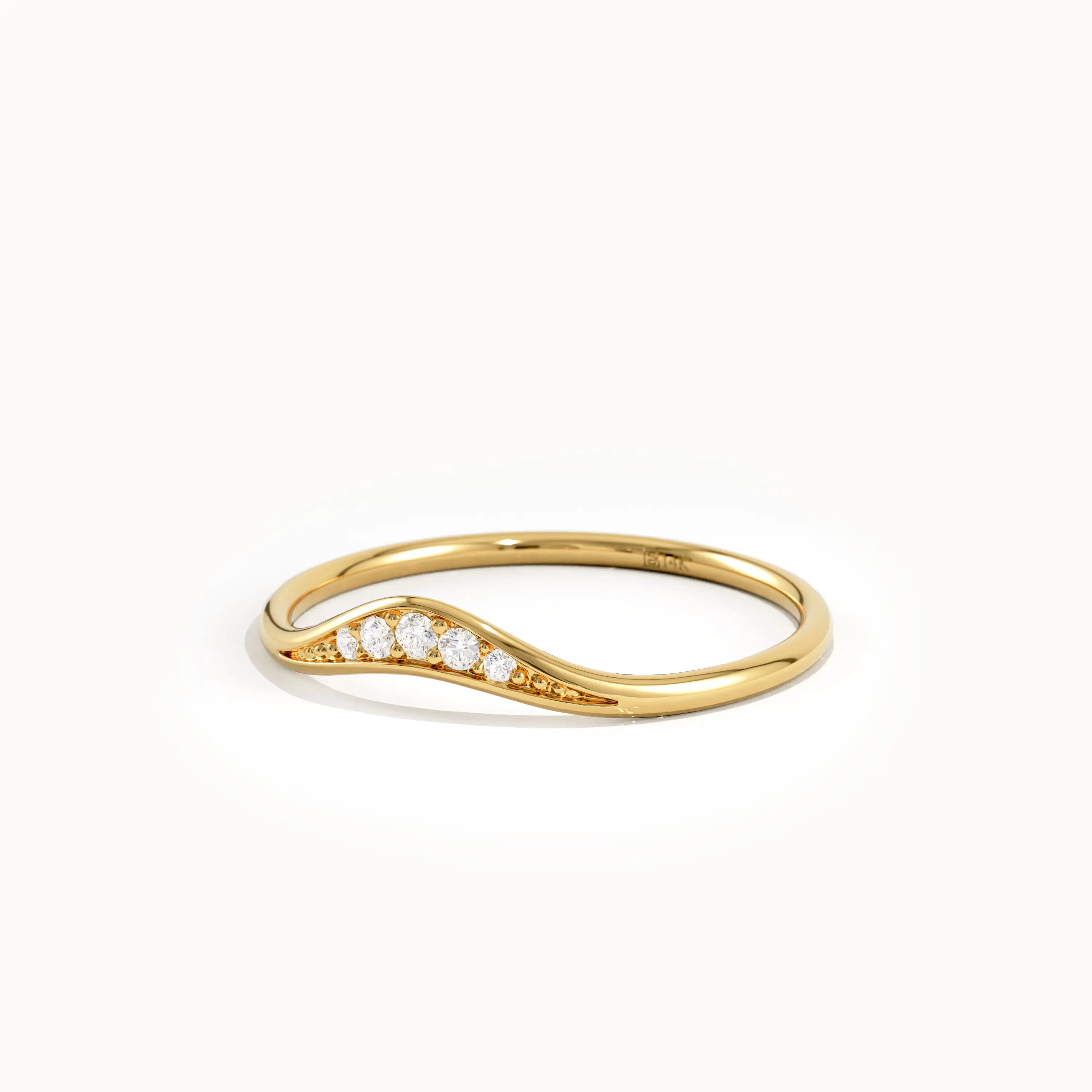 Slim Curved Wedding Band - BRENNMORE 
