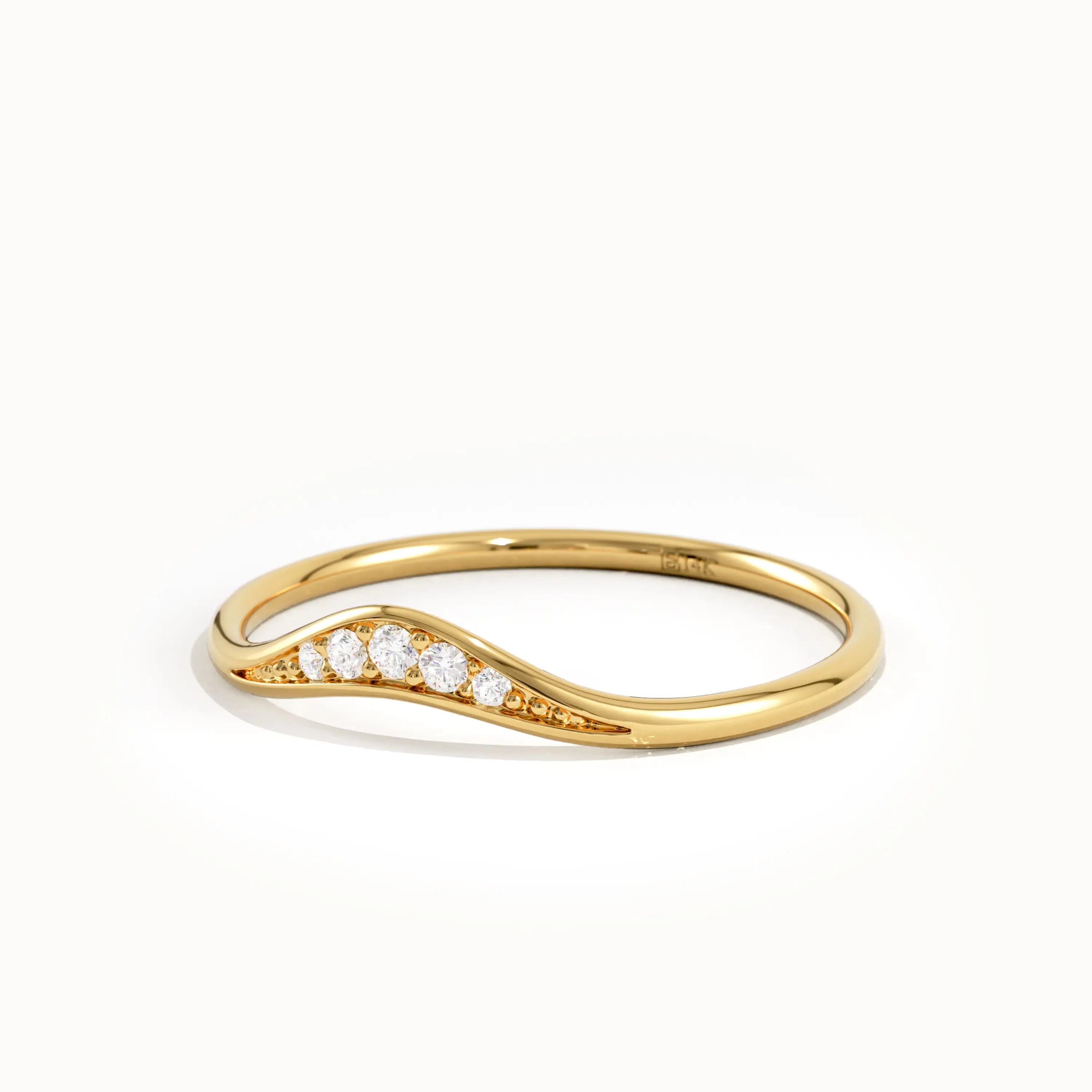 Slim Curved Wedding Band - BRENNMORE 