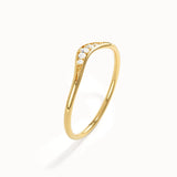 Slim Curved Wedding Band