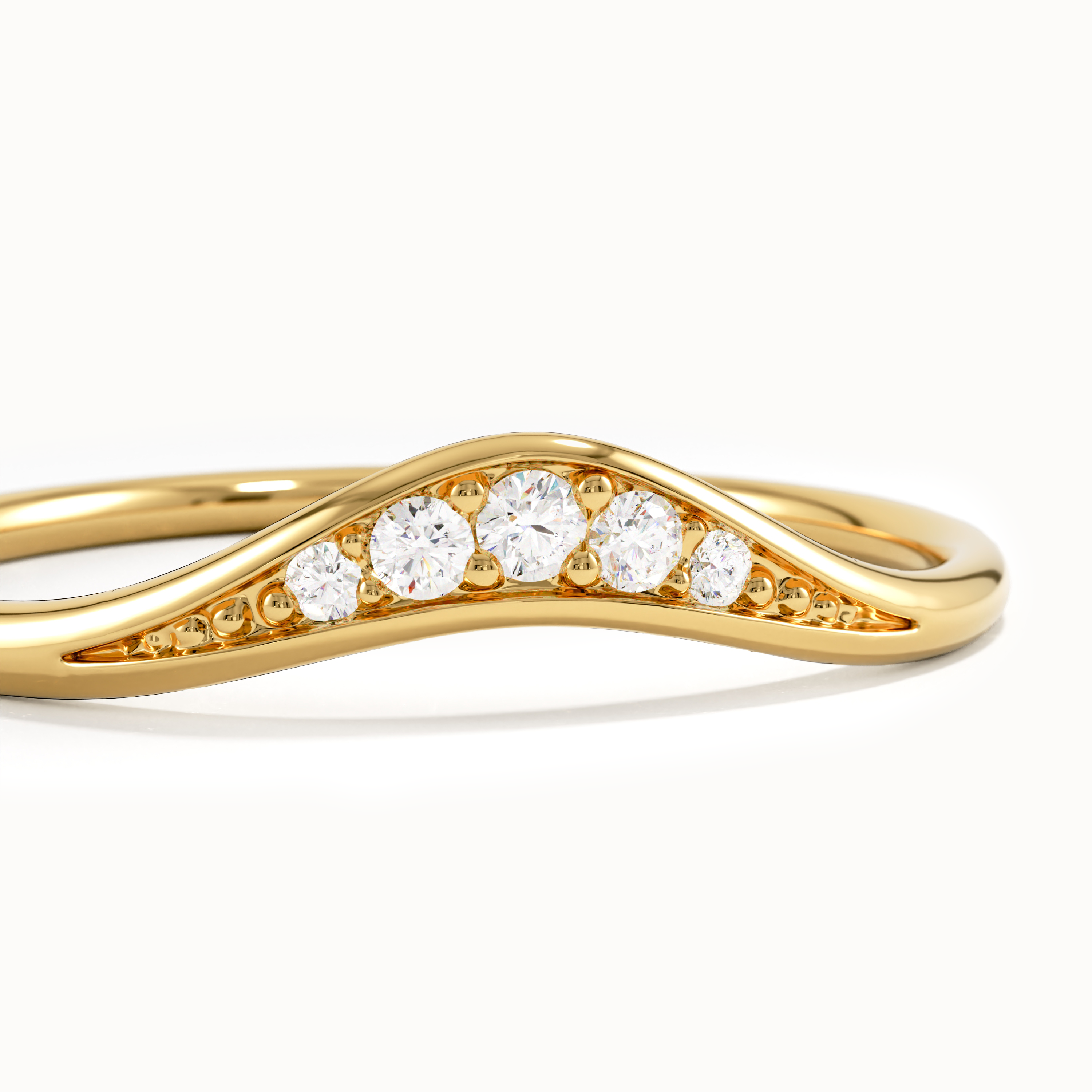 Slim Curved Wedding Band - BRENNMORE