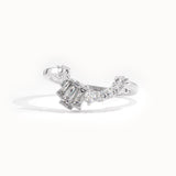 Baguette Lab Diamond Arch Curve Ring