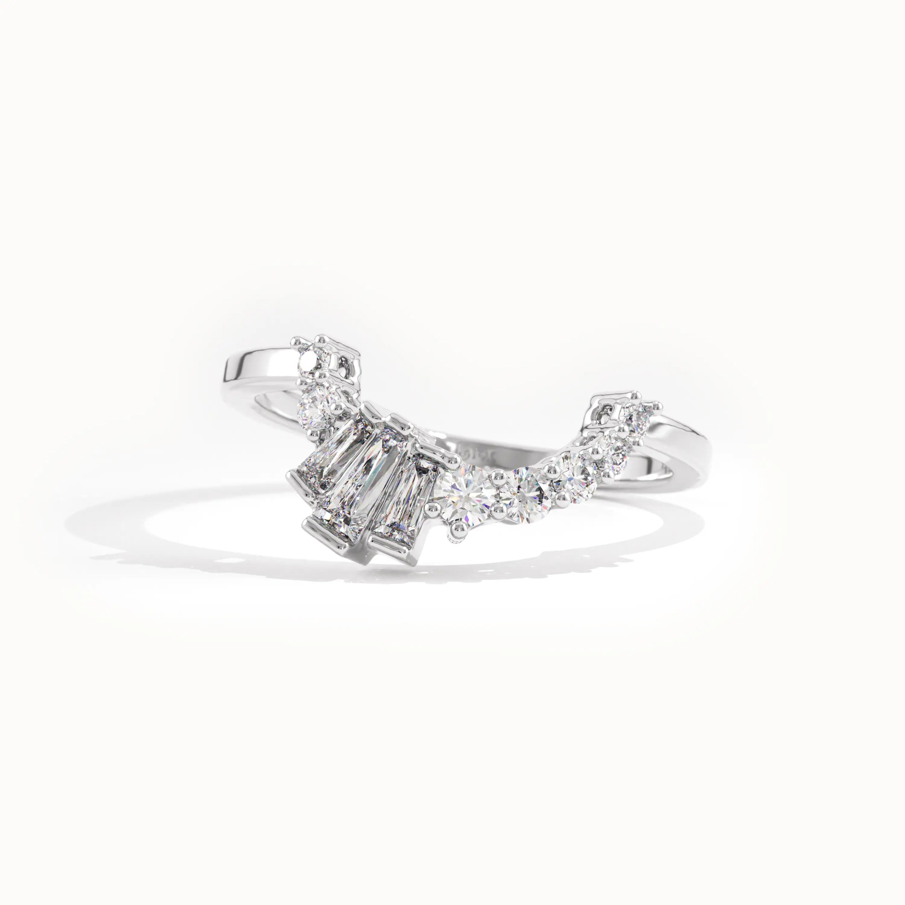 Baguette Lab Diamond Arch Curve Ring - BRENNMORE