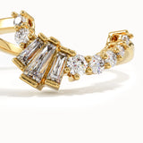 Baguette Lab Diamond Arch Curve Ring