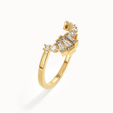 Baguette Lab Diamond Arch Curve Ring