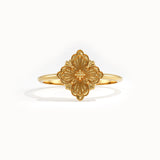 Clover Motif Pinky Signet Ring