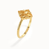 Clover Motif Pinky Signet Ring