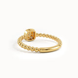 Beaded Band Square Pinky Signet Ring - BRENNMORE 