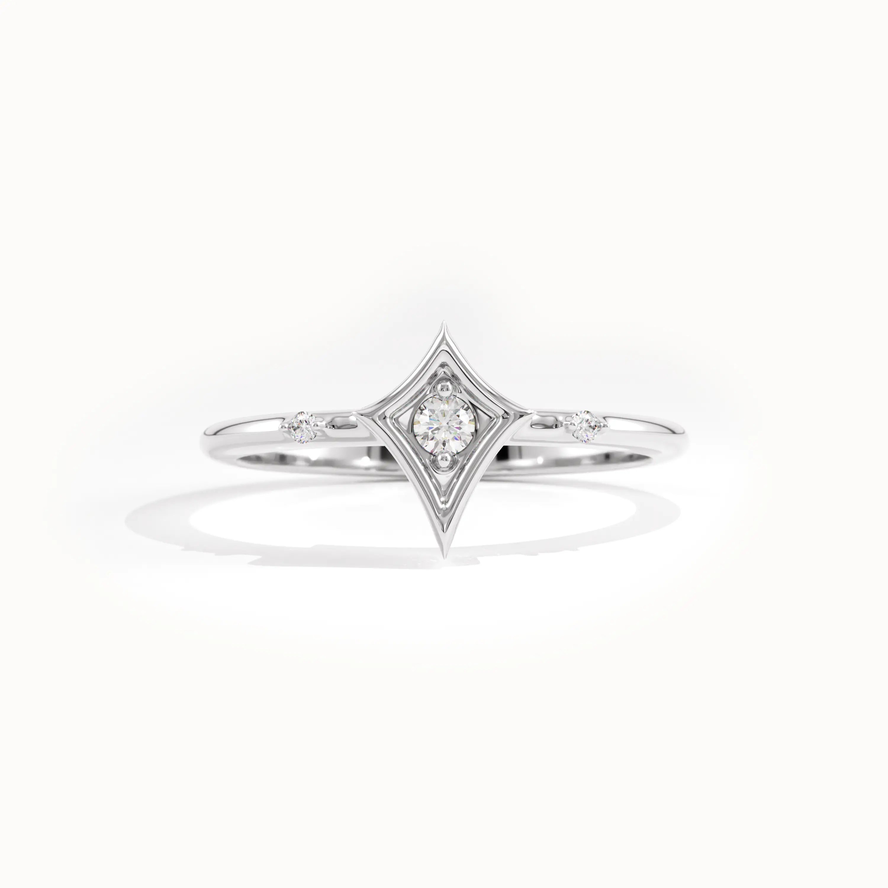 Rhombus Shape Pinky Signet Ring - BRENNMORE