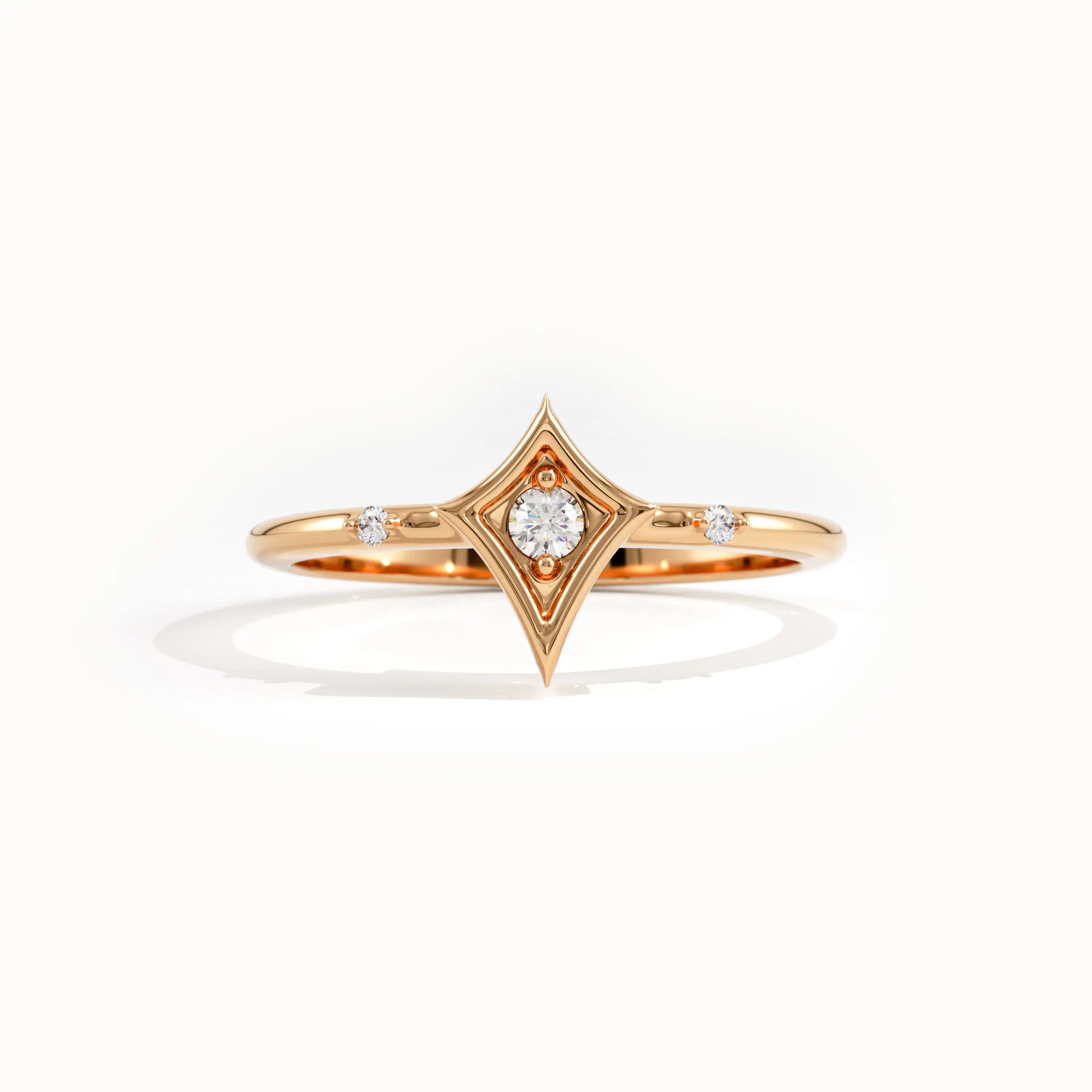 Rhombus Shape Pinky Signet Ring - BRENNMORE