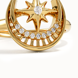 Unique Celestial Pinky Signet Ring