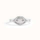 Bezel Marquise Lab Diamond Pinky Signet Ring