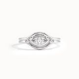 Bezel Marquise Lab Diamond Pinky Signet Ring - BRENNMORE