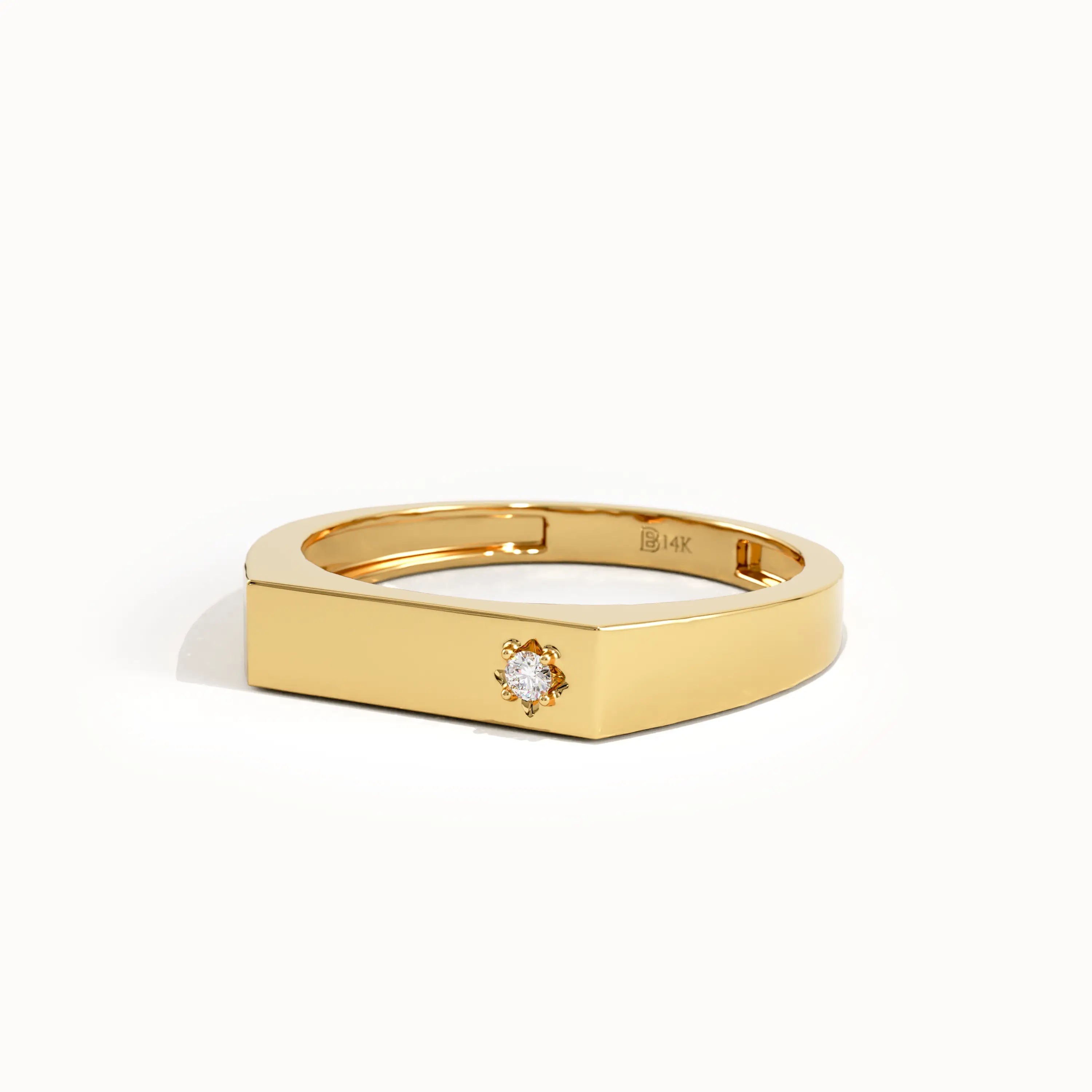 Simple Bar Pinky Singet Ring - BRENNMORE 