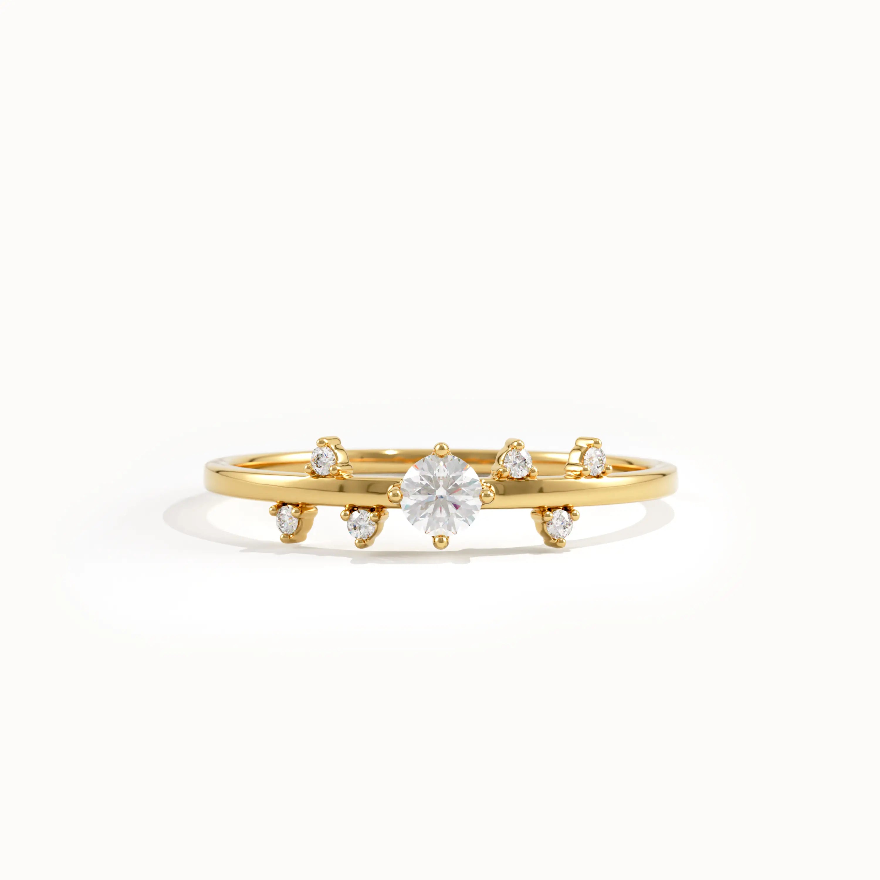 14k Gold Minimalist Promise Ring - BRENNMORE 