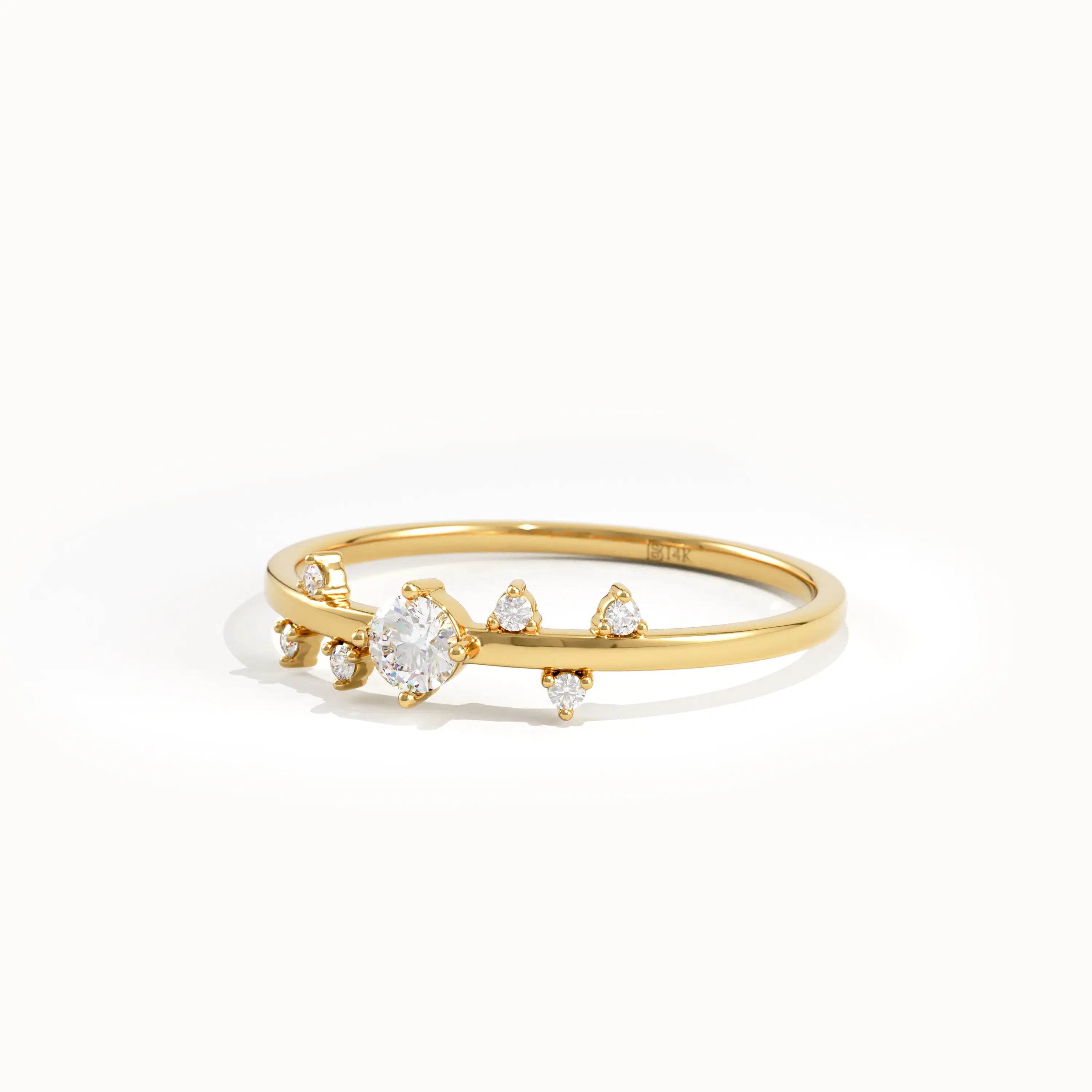 14k Gold Minimalist Promise Ring - BRENNMORE 