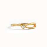 14k Gold Split Band Promise Ring