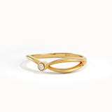 14k Gold Split Band Promise Ring