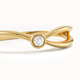 14k Gold Split Band Promise Ring
