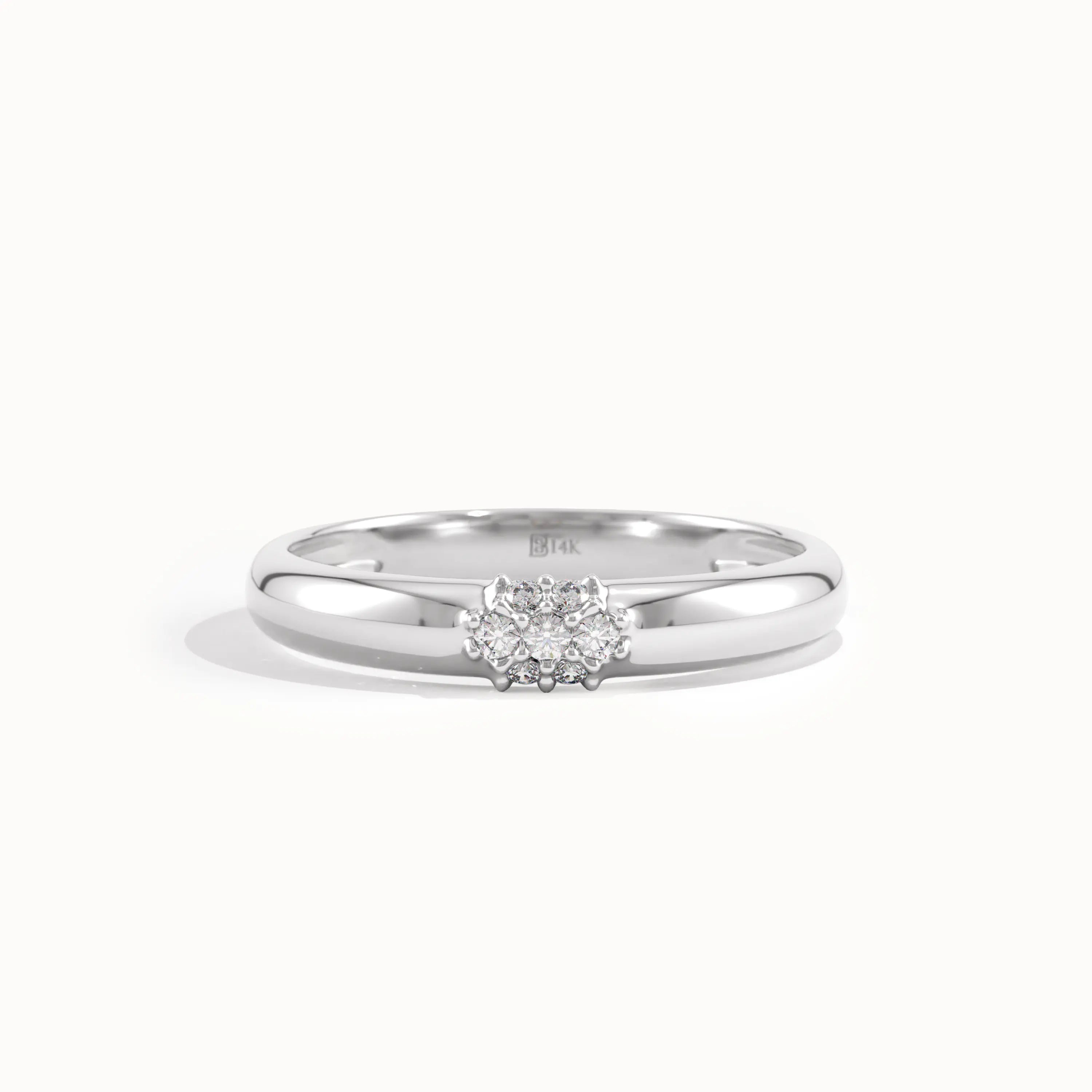 Cluster Band Promise Ring in Gold