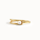 Split Band Pearl Promise Ring
