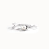 Split Band Pearl Promise Ring