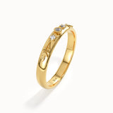 Vintage Leaf Promise Ring in Gold