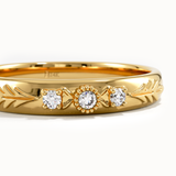 Vintage Leaf Promise Ring in Gold