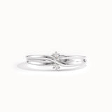 Gold Crossover Band Promise Ring