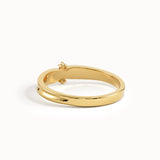 Gold Crossover Band Promise Ring