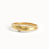 Gold Crossover Band Promise Ring