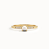 Small Pearl Promise Ring for Women