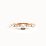 Small Pearl Promise Ring for Women - BRENNMORE