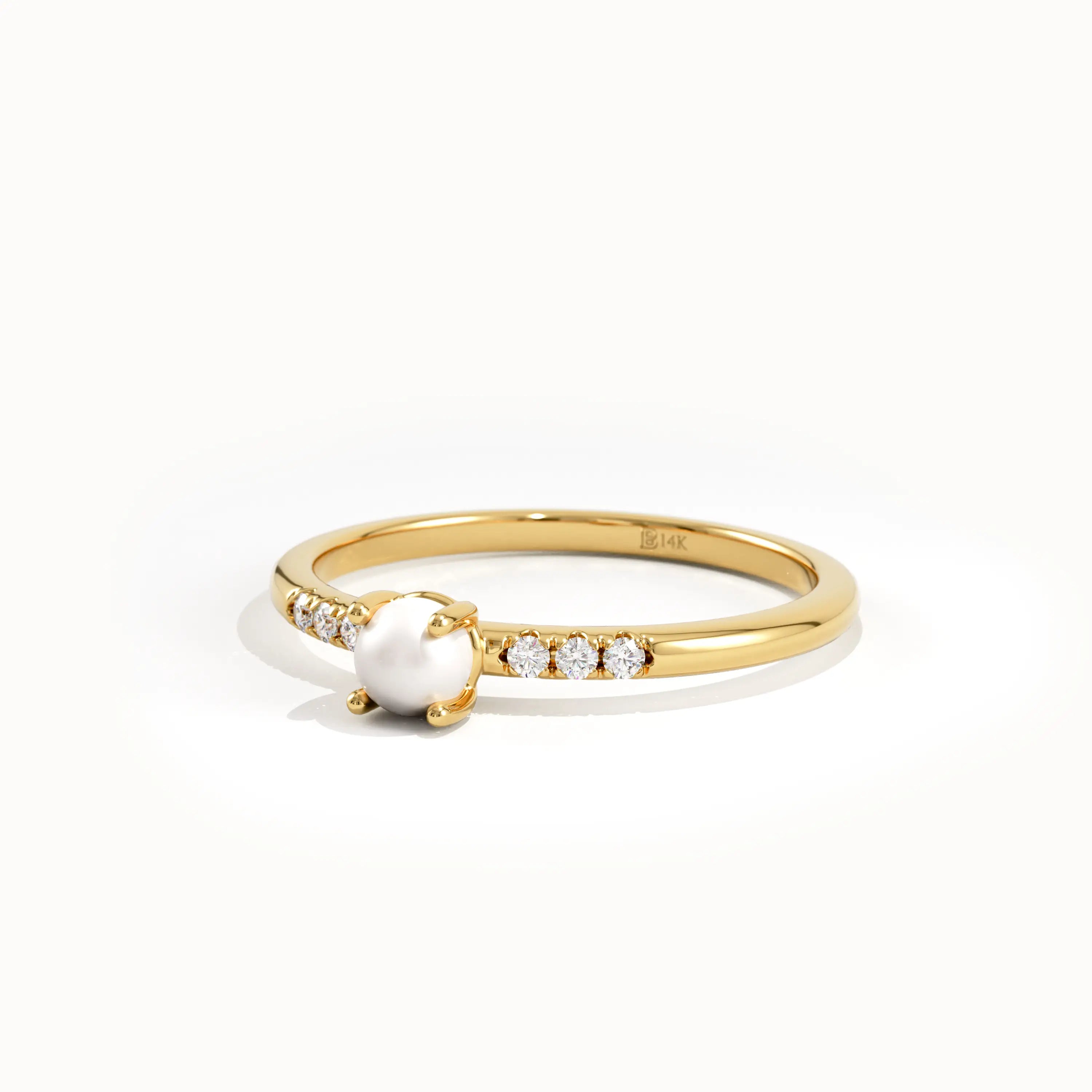 Small Pearl Promise Ring for Women - BRENNMORE 
