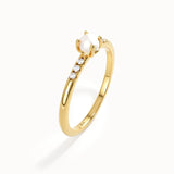 Small Pearl Promise Ring for Women - BRENNMORE 
