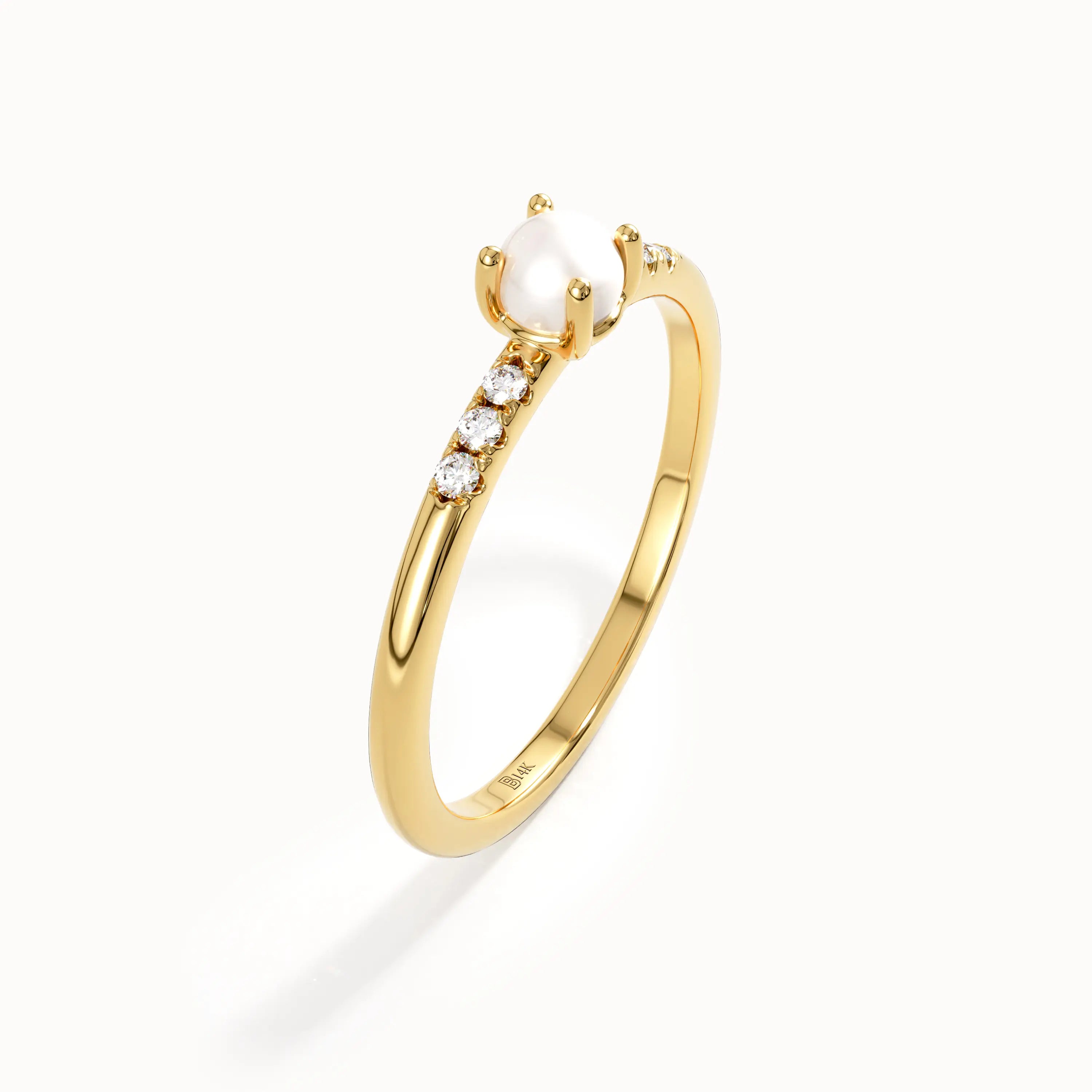 Small Pearl Promise Ring for Women - BRENNMORE 
