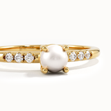 Small Pearl Promise Ring for Women