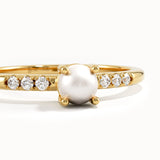 Small Pearl Promise Ring for Women - BRENNMORE 